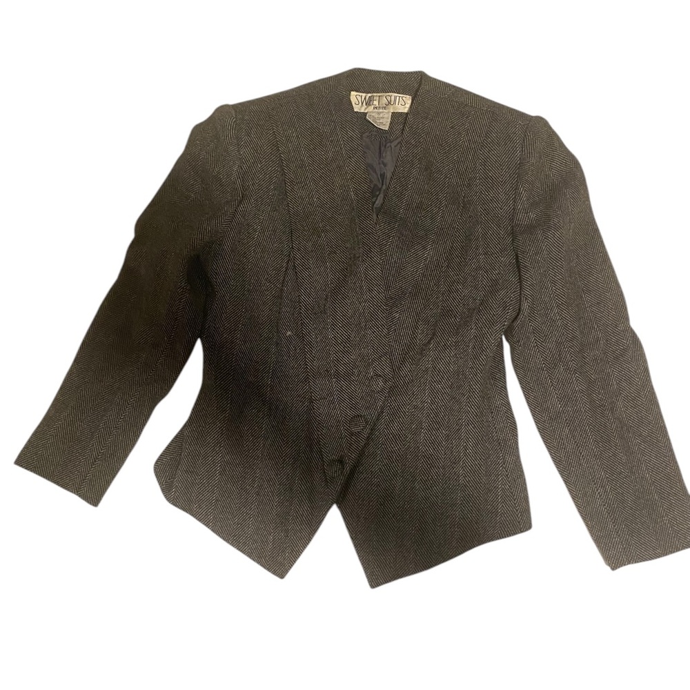 SMITH Black Blazer with Tailored Fit and V-Neckline